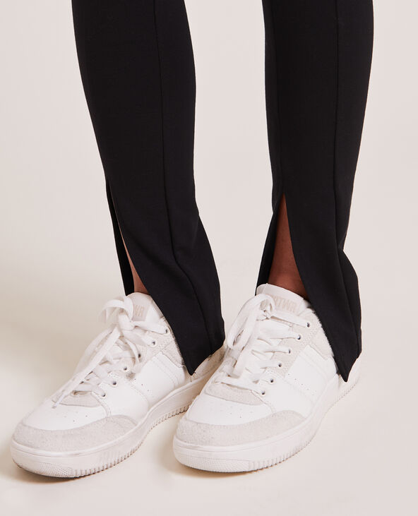 Jegging taille haute avec fentes devant noir - Pimkie