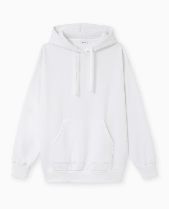 Sweat oversize à capuche avec print dos blanc - Pimkie