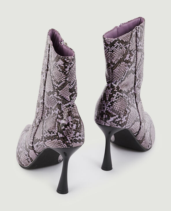 Boots pointues effet serpent lilas - Pimkie