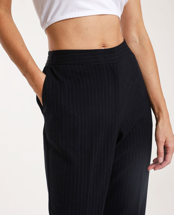 Pantalon à rayures bleu marine - Pimkie