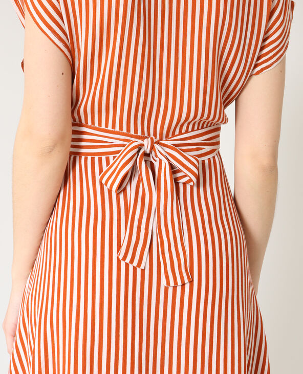 Robe midi ceinturée écru - Pimkie