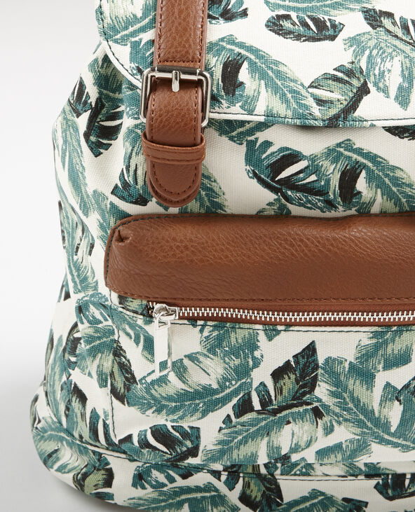 Sac à dos tropical blanc - Pimkie