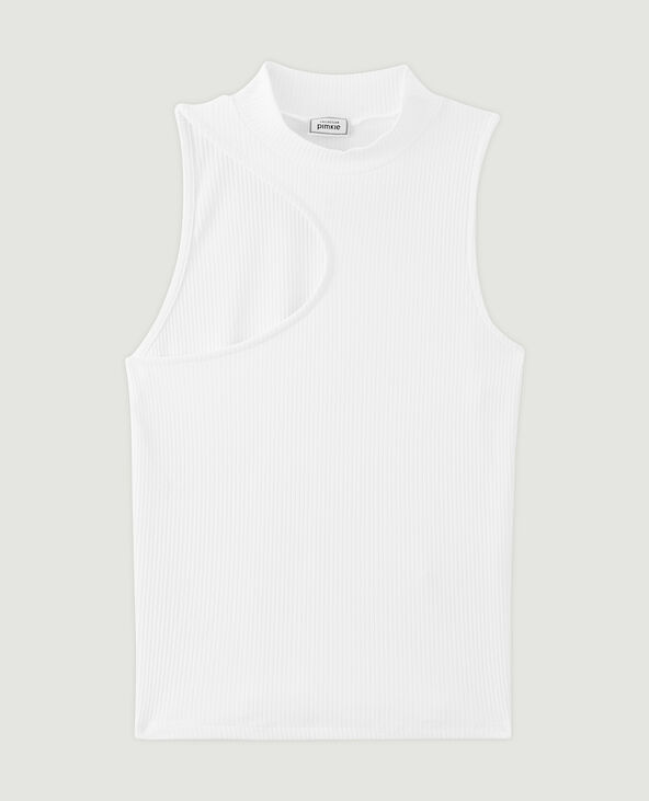 Top emmanchures asymétriques blanc - Pimkie