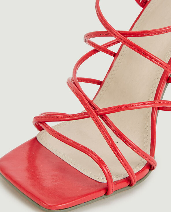 Sandales à talons rouge - Pimkie