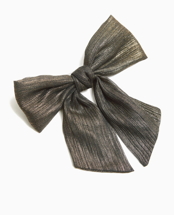 Barrette avec nœud argenté - Pimkie