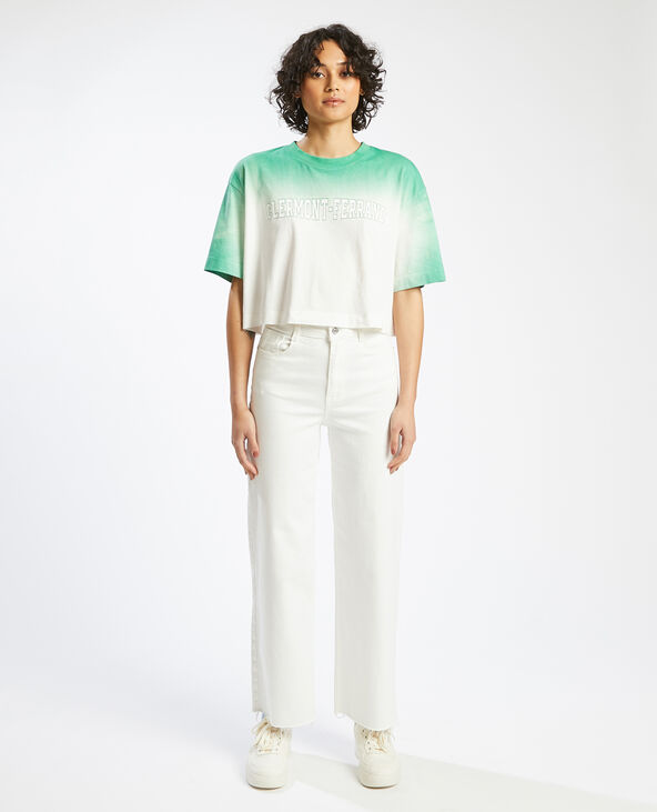 T-shirt cropped dégradé vert olive - Pimkie