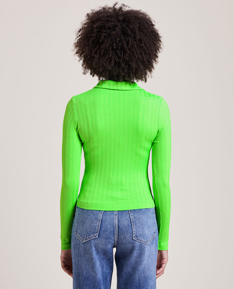Chemisier en maille rayée vert - Pimkie