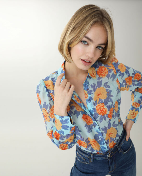 Chemise à fleurs noir - Pimkie