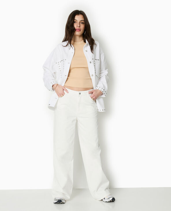 Jean baggy taille basse blanc - Pimkie