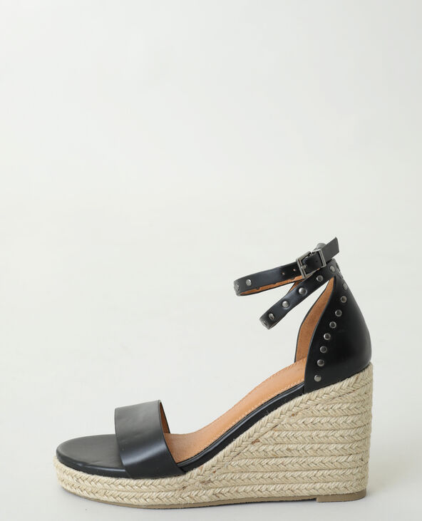 Sandales hotsell noires compensées