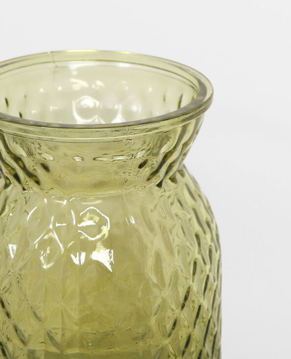 Vase en verre coloré vert foncé - Pimkie