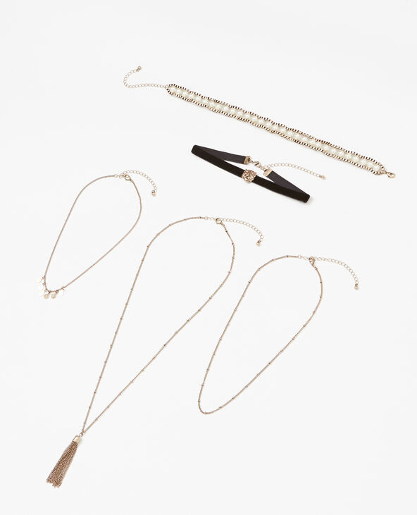 Lot de 5 colliers doré - Pimkie