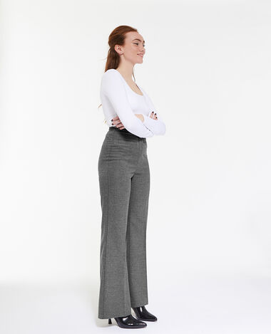 Pantalon flare taille extra haute gris clair - Pimkie