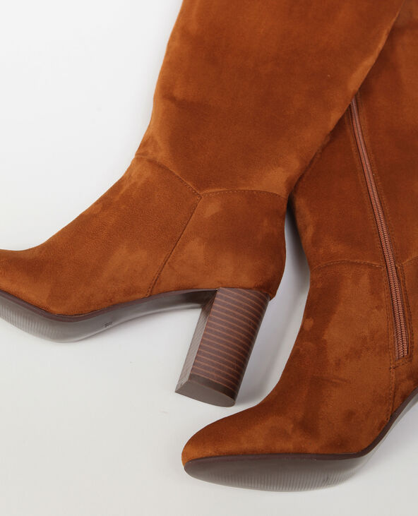 Bottes suédine marron - Pimkie