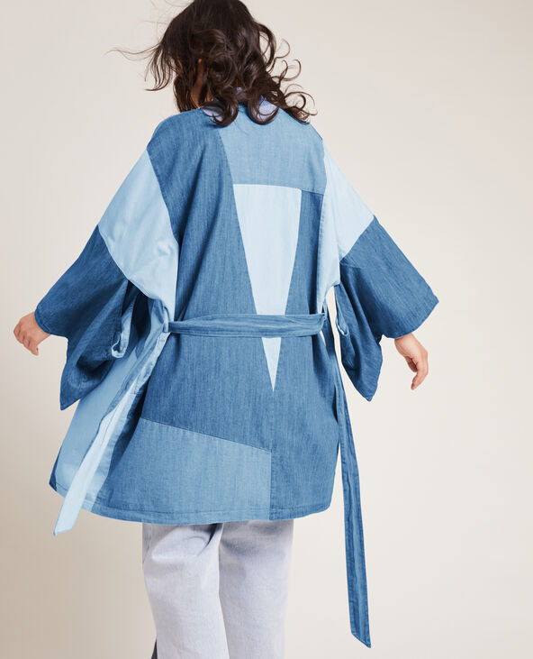 Kimono en jean 3 couleurs blanc - Pimkie