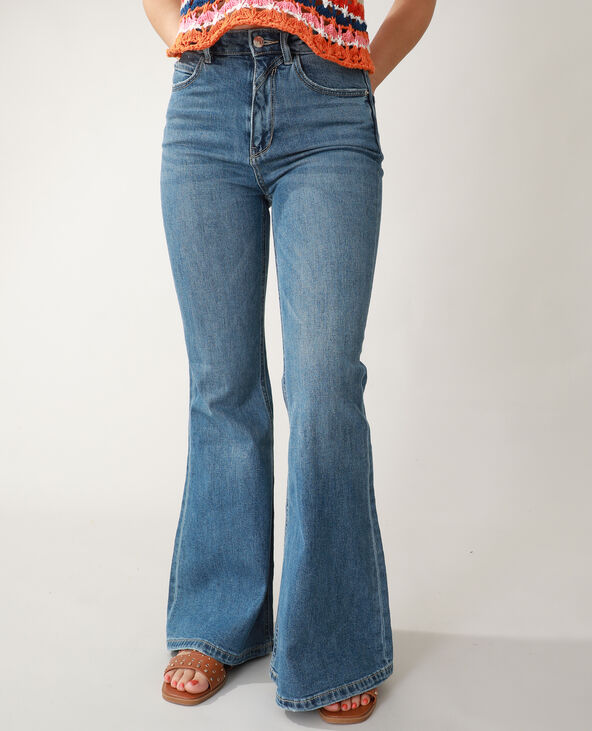 Jean flare high waist bleu - Pimkie