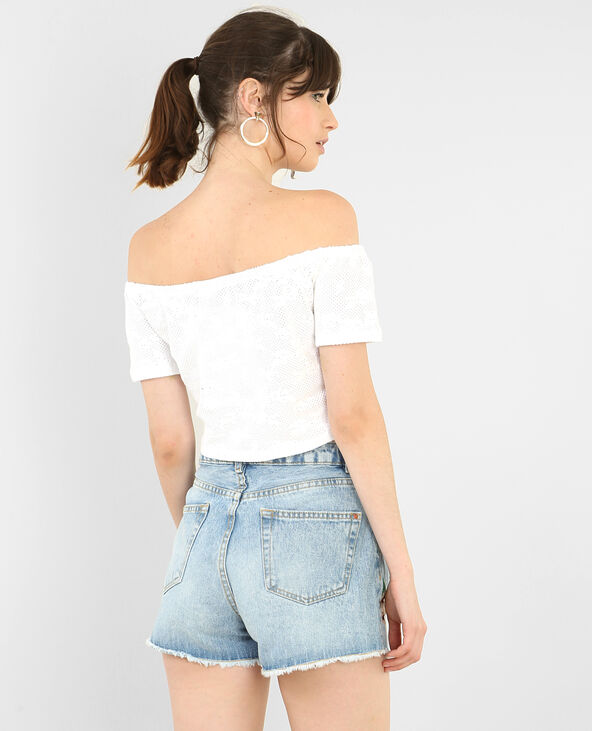 Cropped top vichy noir - Pimkie