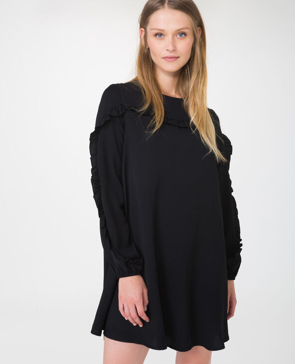 Robe à volants noir - Pimkie