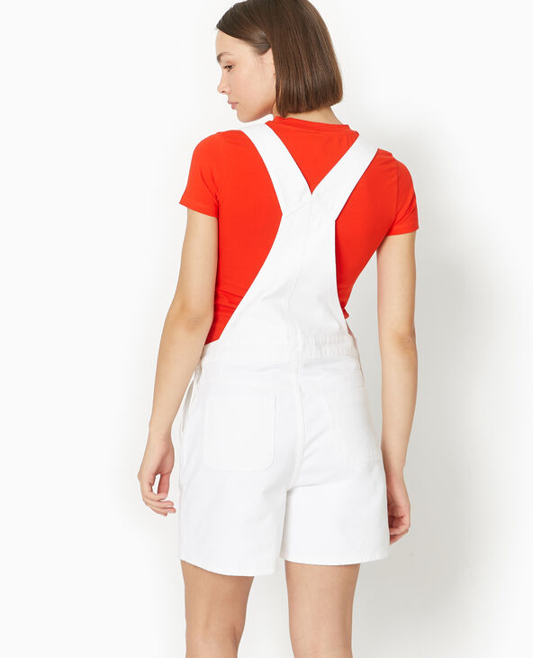Salopette short en jean blanc - Pimkie