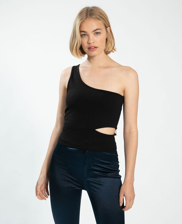 Top asymétrique noir - Pimkie
