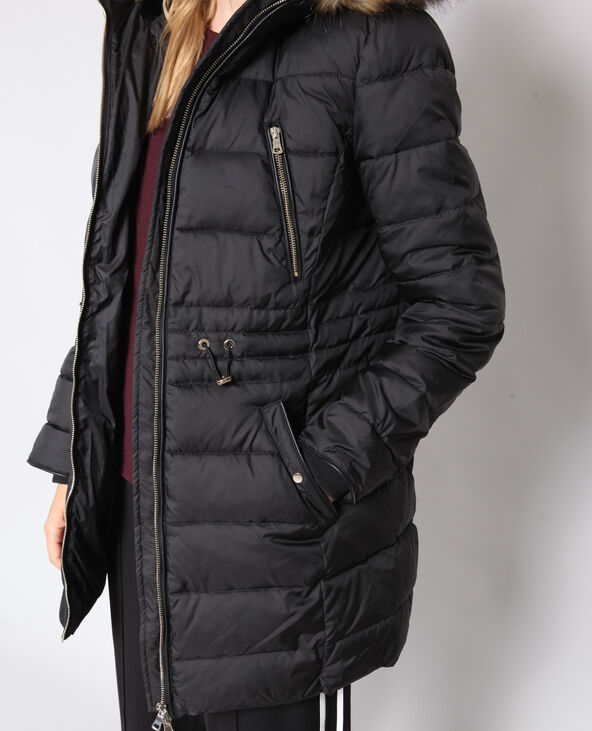 Parka longue à capuche fourrée noir - Pimkie