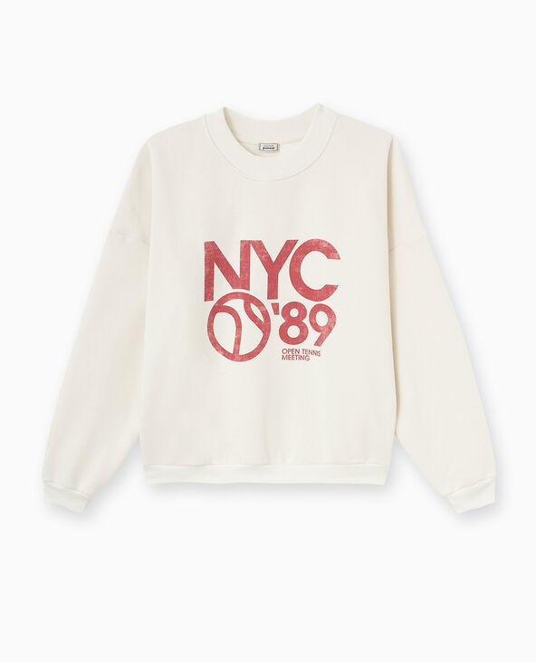 Sweat avec print blanc - Pimkie