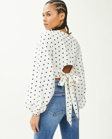 Blouse courtes manches bouffantes écru - Pimkie
