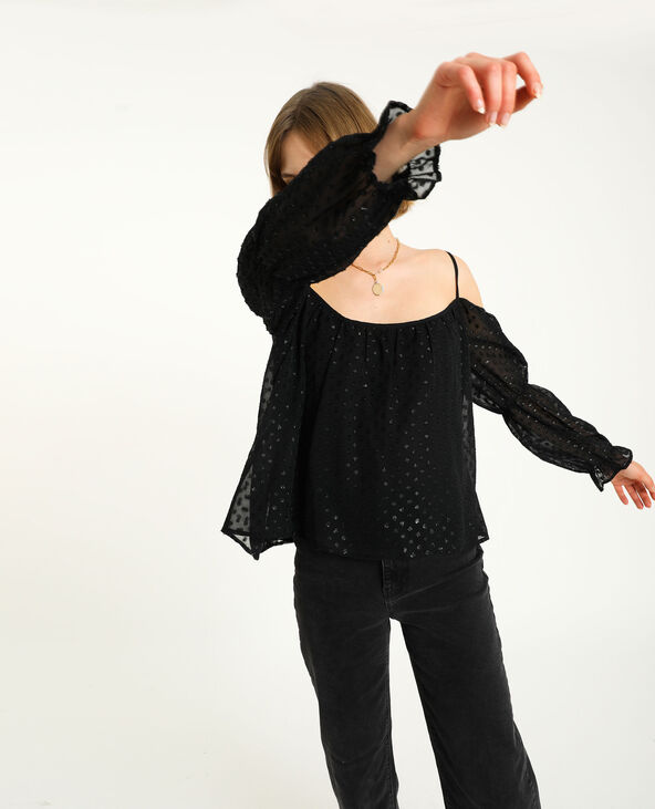 Blouse épaules nues noir - Pimkie
