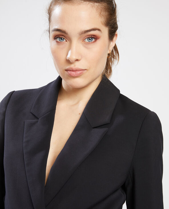 Veste courte croisée dos noir - Pimkie