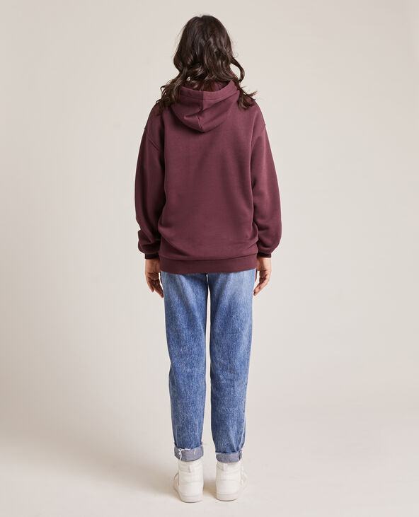 Sweat capuche bordeaux - Pimkie