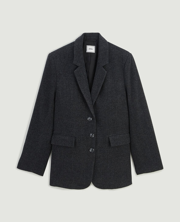 Veste blazer oversize gris - Pimkie