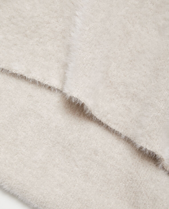 Echarpe en maille fluffy ultra douce beige - Pimkie
