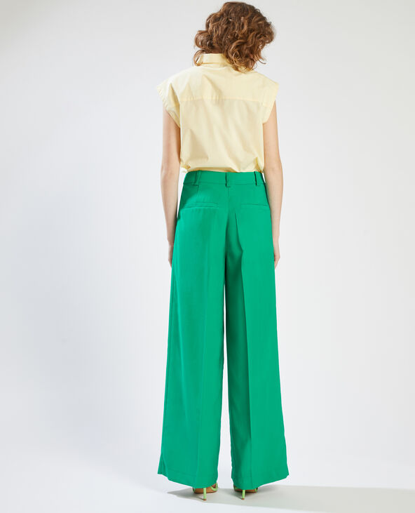 Pantalon fluide vert outlet