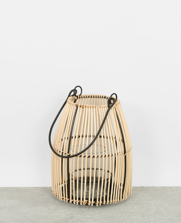 Photophore en bambou beige - Pimkie