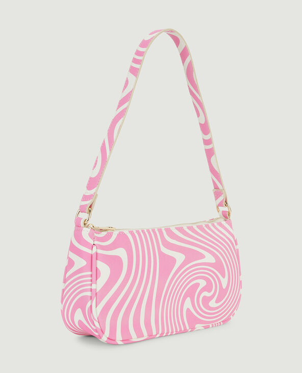 Sac baguette zébré rose - Pimkie