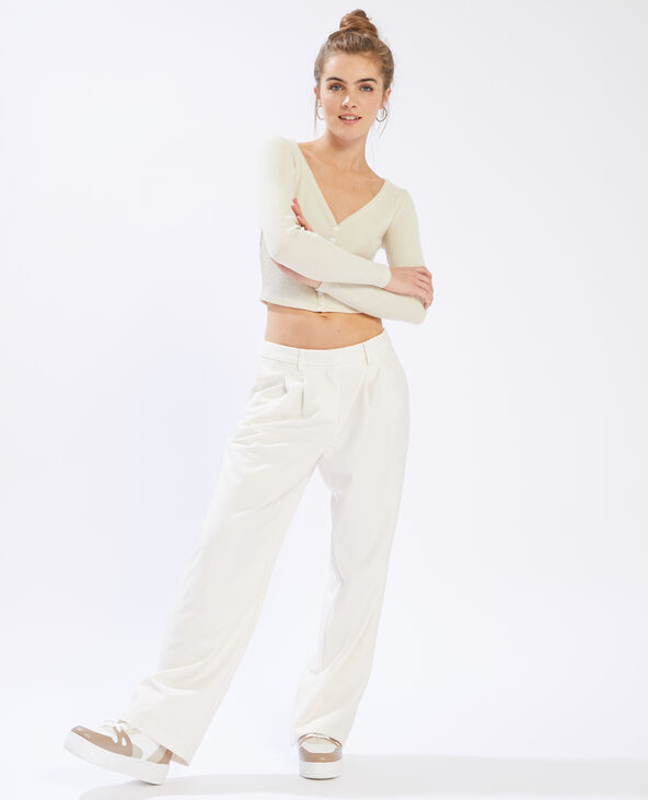 Pantalon à pinces blanc - Pimkie