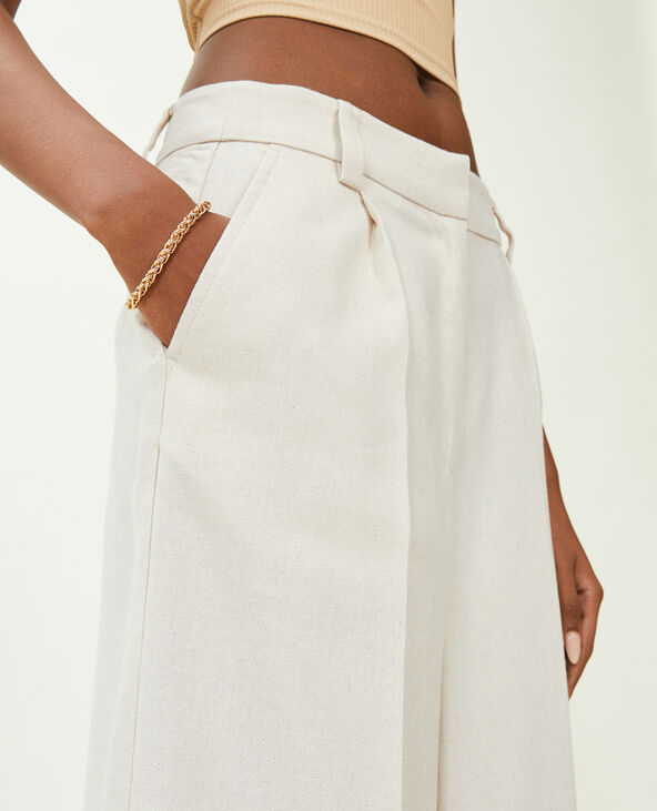 Pantalon large et droit écru - Pimkie