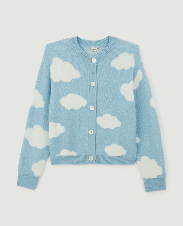 Gilet col rond bleu - Pimkie