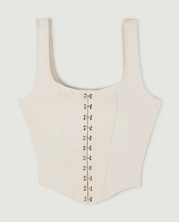 Top à bretelles façon corset beige - Pimkie