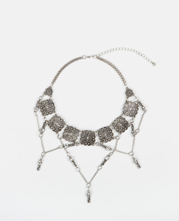 Choker à strass argenté - Pimkie