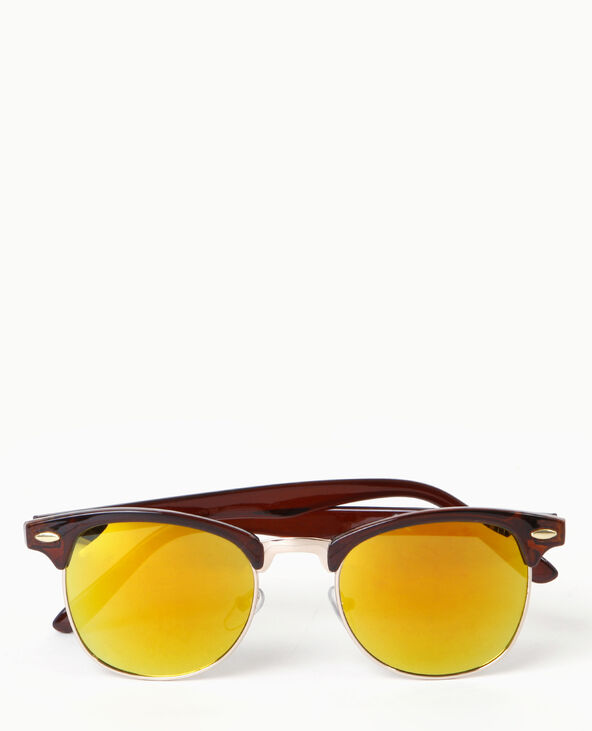 Lunettes de soleil rétro marron - Pimkie