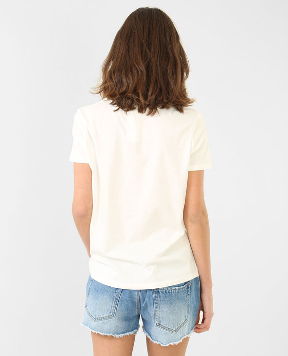 T-shirt à message blanc - Pimkie