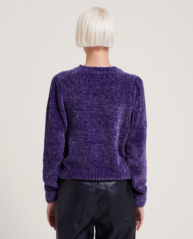 Pull en maille chenille violet - Pimkie