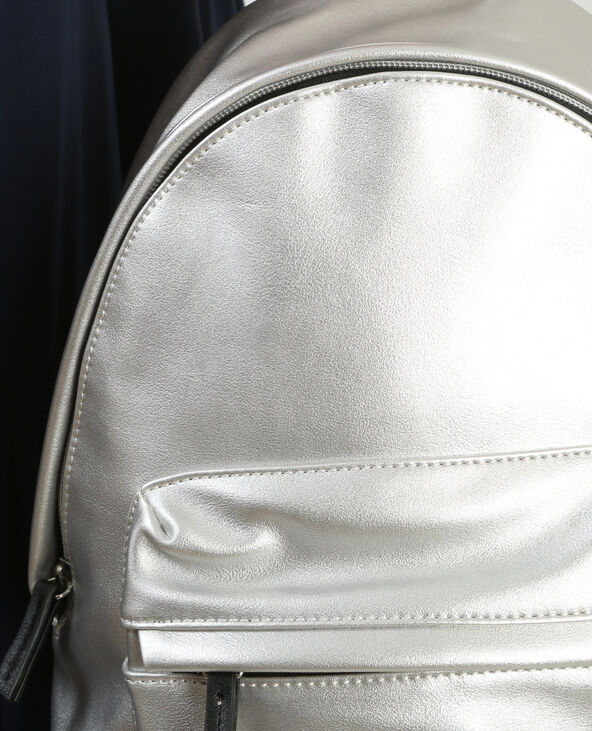 Mini sac à dos métallisé argenté - Pimkie