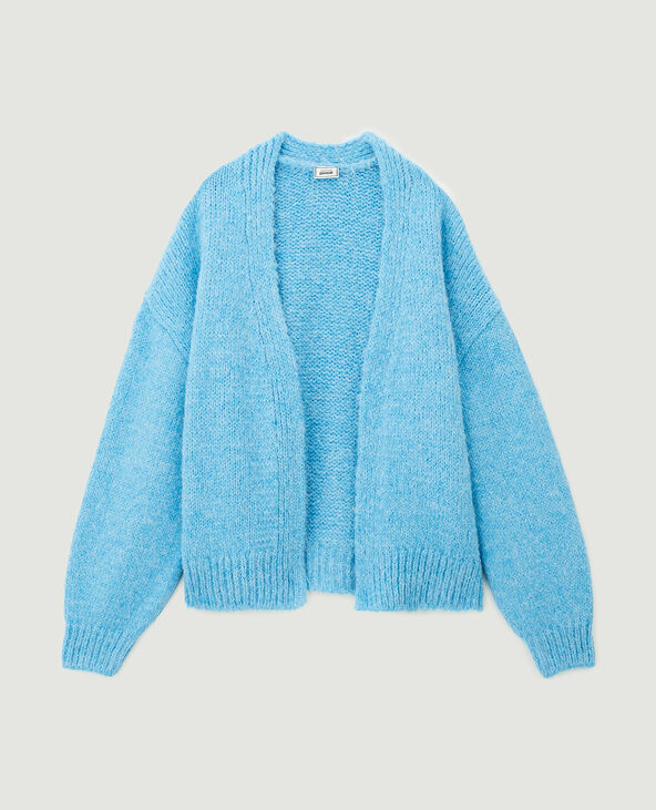 Gilet en maille sans boutons bleu clair - Pimkie