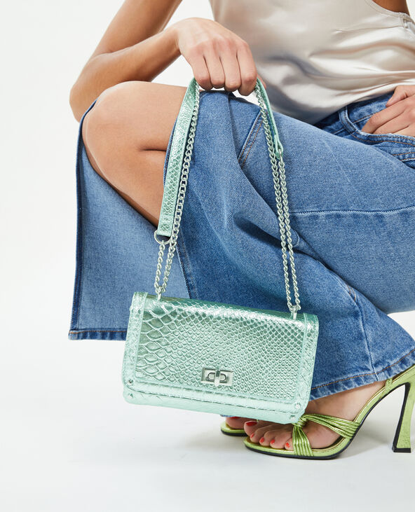 Sac pochette avec chaine vert anis - Pimkie