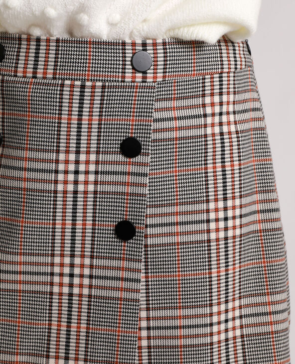 Jupe short à carreaux beige - Pimkie