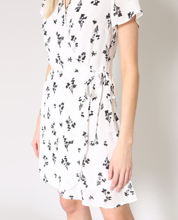 Robe cache-cœur blanc - Pimkie