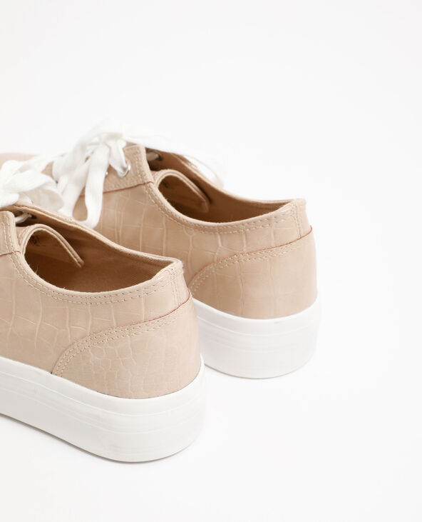 Baskets faux python beige - Pimkie