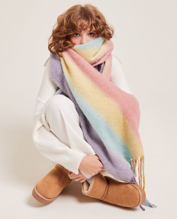 Écharpe rayée tie and dye multicolore jaune - Pimkie